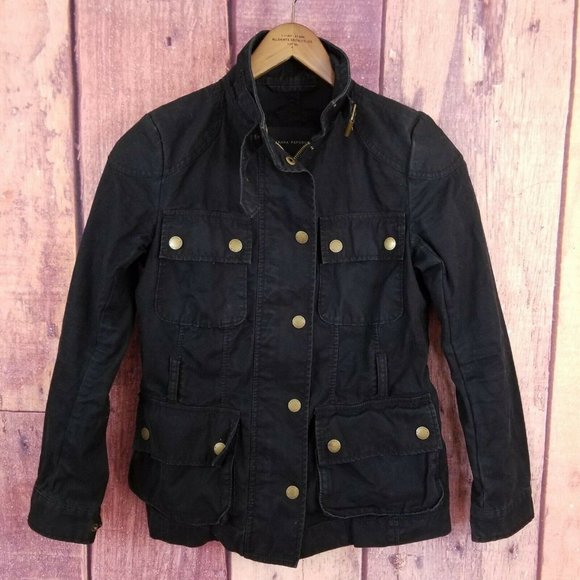 BANANA REPUBLIC Military Moto Denim Jacket - Picture 1 of 7
